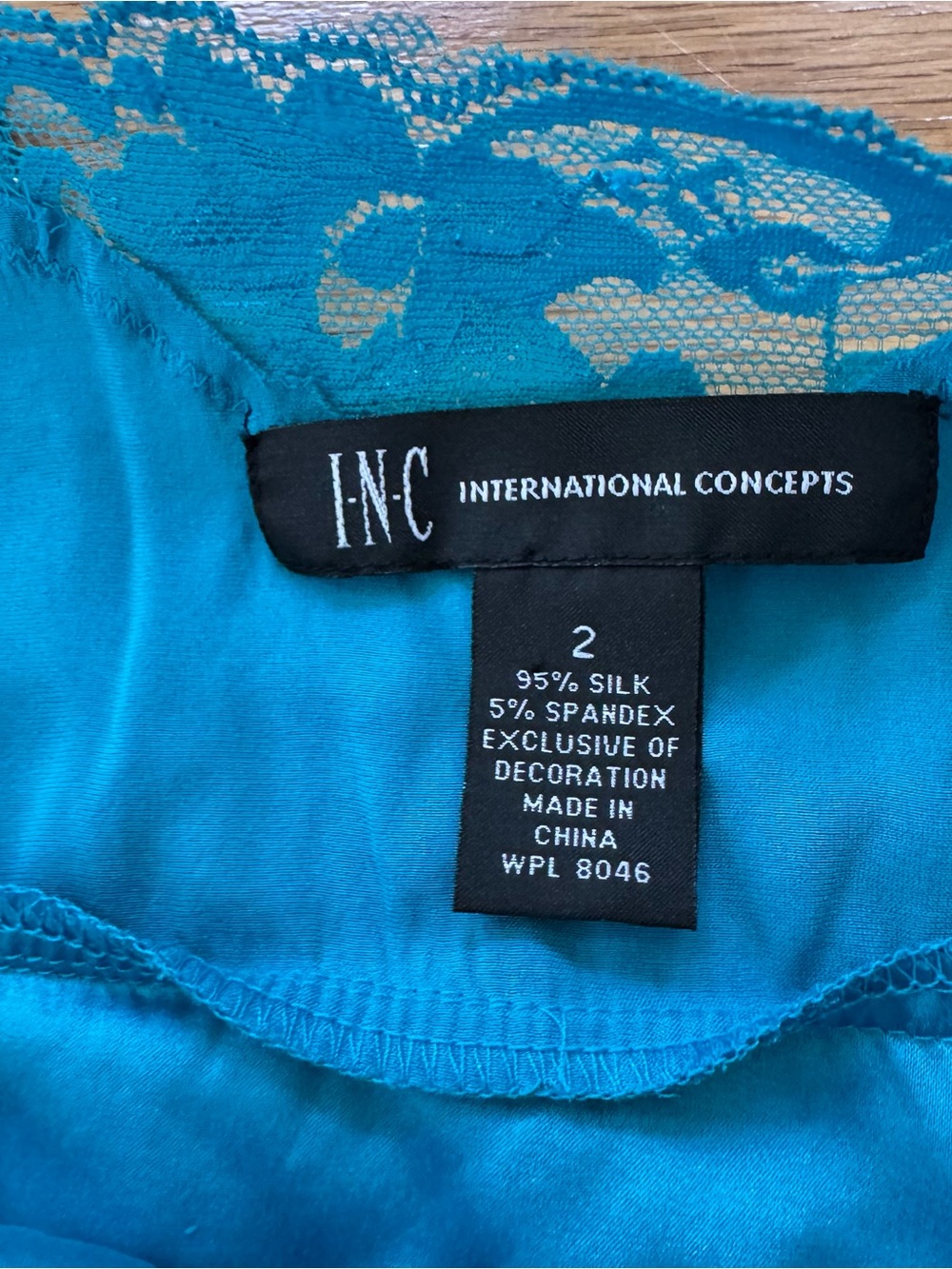 Vintage Turquoise Silk Lace Cami Top Babydoll Y2K Lingerie Style - Picture 5 of 6